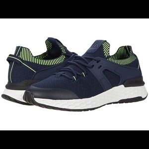 Calvin Klein Aleah Athletic Training Sneaker Navy/Neon Green Preowned Size 7M